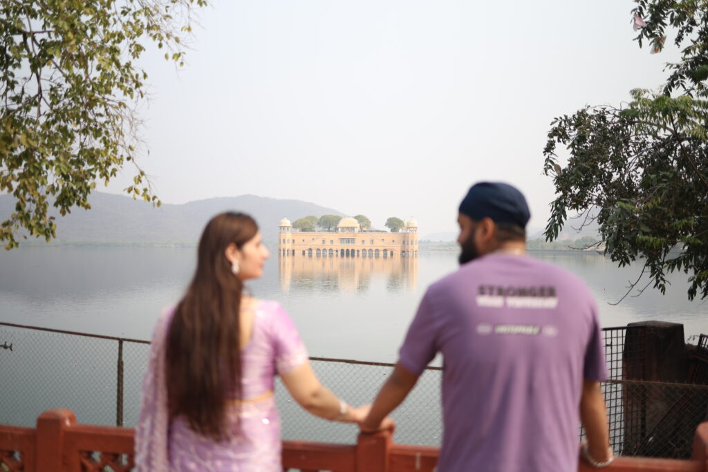 Golden hour at Jal Mahal — the perfect time to capture Jaipur’s timeless beauty.