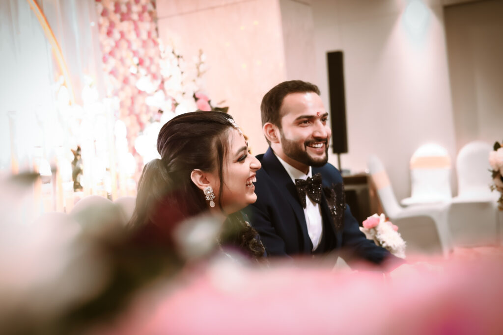 Candid wedding moment showing guests and family interactions during a ceremony with natural expressions in Jodhpur