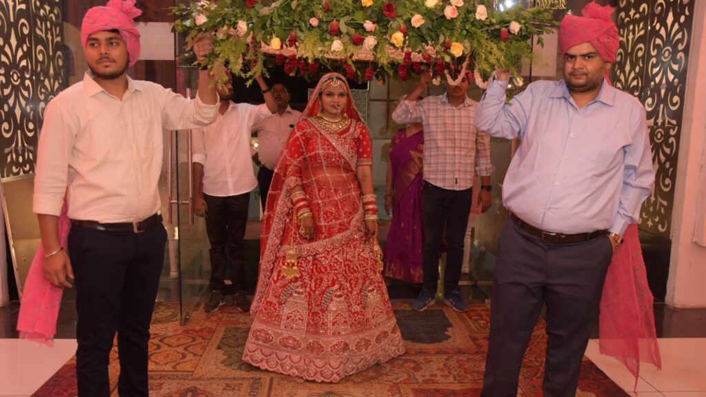 Candid wedding moment showing guests and family interactions during a ceremony with natural expressions in Jodhpur